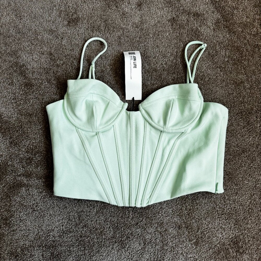 Brand New Zara Mint Green Corset Top